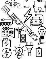 Electricity Doodle/Coloring Page By Vivian George  TPT sketch template
