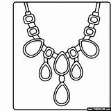 Necklace Coloring Page Useful As Book For Kids Sketch sketch template