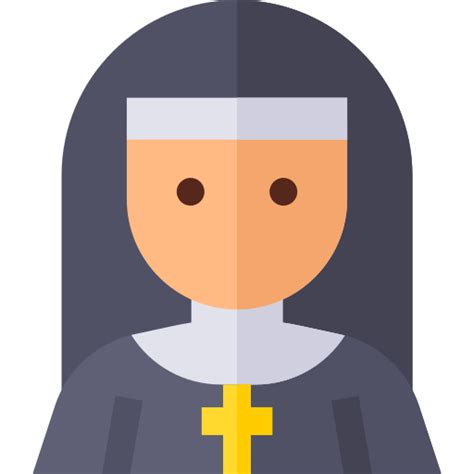 Nun Basic Straight Flat icon