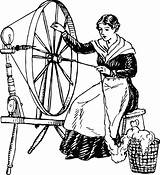 Girl Spinning Wheel Page Coloring Pages sketch template