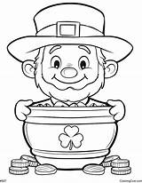 St Patricks Day Leprechaun Coloring Page sketch template
