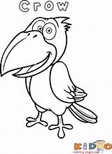 Crow Coloring Pages For Kids sketch template