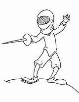 coloring pages fencing This Image You Can Find At Sports Coloring  sketch template