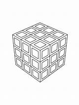 Easy Rubiks Cube coloring Page  Download Print Or Color Online For Free sketch template