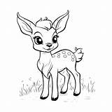 Premium Vector  Cute Deer coloring Page Outline illustration Cartoon sketch template