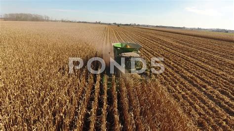 4k aerial drone view on huge agriculture combine machines trucks vehicles Stock Footage #AD ,# ...