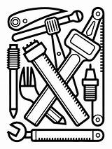 Hand tools Like saws And Hammers coloring Book Pages For Children  sketch template