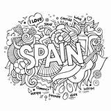 Spain Symbols Vector Design Images Hand Lettering And Doodles  sketch template