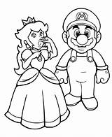 Princess Peach And Mario coloring Page  Download Print Or Color sketch template