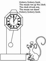 Hickory Dock Dickory Nursery Rhyme Printable Book Sequencing Worksheets  sketch template