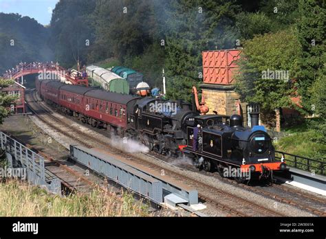 North Yorkshire Moors Railway, 50th Anniversary Steam Gala, 2023 - locomotives 55189 and 80136 ...