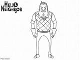 Hello Neighbor 1 coloring Page sketch template