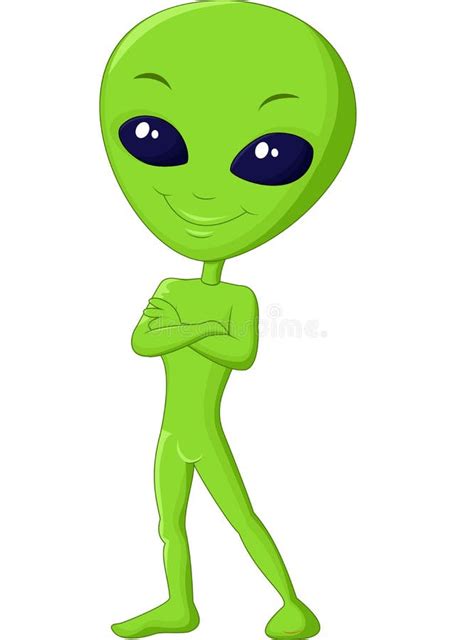 Green Cartoon Alien Head
