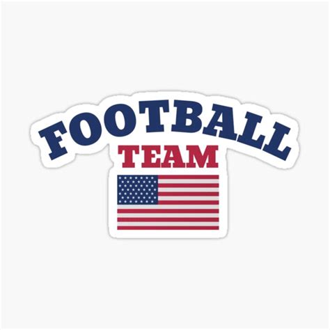 "Official Football Team USA Flag true Classic premium Tees" Sticker for ...