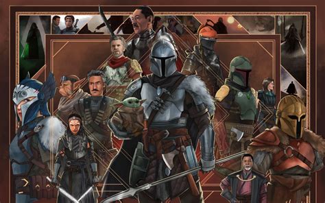 1440x900 Resolution Mandalorian All Character Poster 1440x900 Wallpaper ...