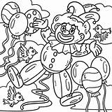 Free Clown With Balloons Coloring Pages sketch template