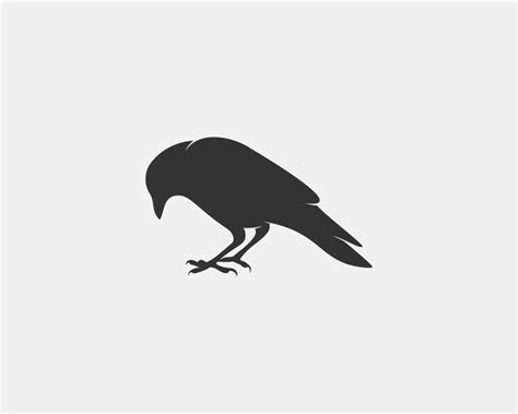 crow vector silhouette 11400675 Vector Art at Vecteezy