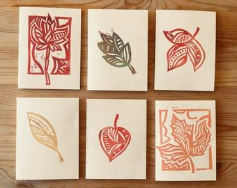 Block print cards | Etsy