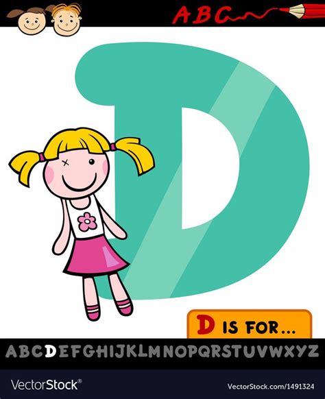 Letter D, Free Preview, Kids Education, Adobe Illustrator, Jpeg, Vector Free, Alphabet, Abc, Cartoon