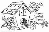 Freebie Friday Birdhouse Adult Coloring Book sketch template