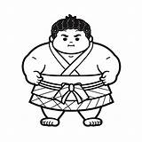 Sumo Wrestling Coloring Page  sketch template