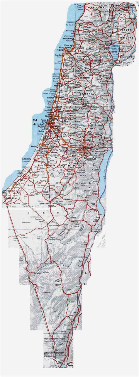 Large detailed road map of Israel. Israel large detailed road map | Vidiani.com | Maps of all ...