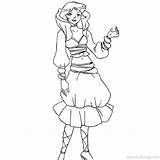 Totally Spies Coloring Pages Alex With Dress  XColoringscom sketch template
