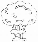 Nuclear Explosion coloring Page  ColouringPages sketch template