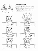 Family Finger Puppets Coloring Pages Sketch Page sketch template