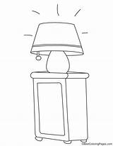 Bright Table lamp coloring page  Download Free sketch template