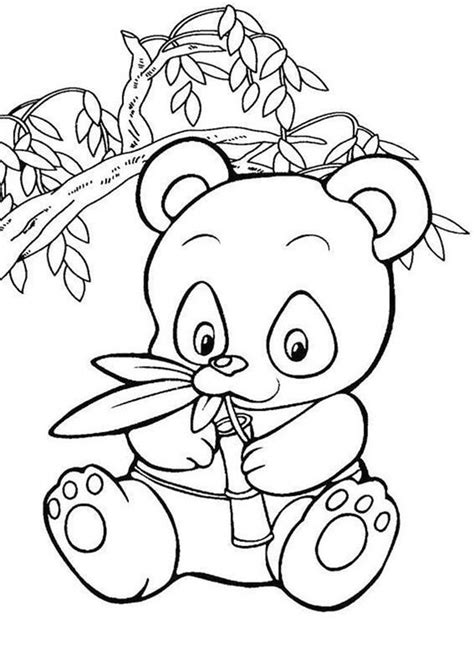 Baby Panda Bear Coloring Pages - Riset