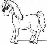 Printable Cartoon Horse Coloring Page For Kids – SupplyMe sketch template