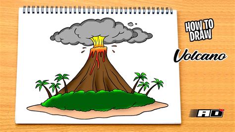 How To Draw Volcano Eruption Easy Drawing Tutorial For Beginners | Porn Sex Picture