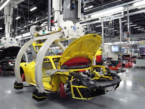 ferrari factory tour: assembly line