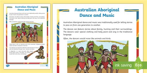 Australian Aboriginal Dance and Music Fact Sheet