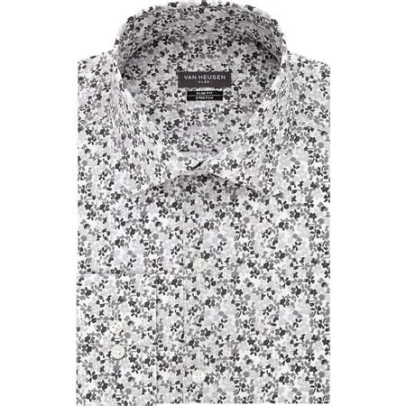 Van Heusen Mens Dress Shirt Flex Collar Stretch Slim Fit Print - Walmart.ca