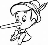 Pinocchio Nose Cartoon Sketch Coloring Page sketch template