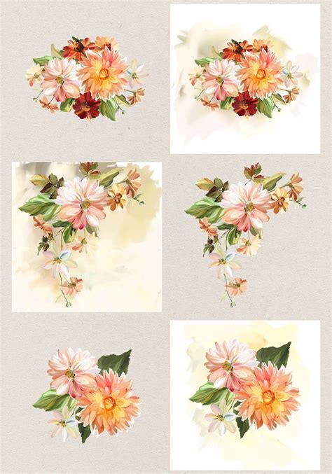 Autumn Bouquets of Dahlias Fall Floral Bouquets Garden - Etsy