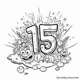 Number 15 Coloring Pages  Free & Printable sketch template