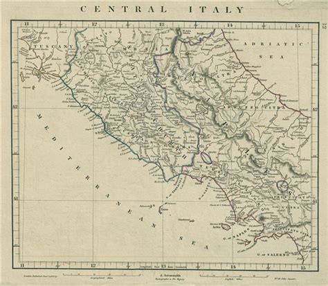 Central Italy.: Geographicus Rare Antique Maps