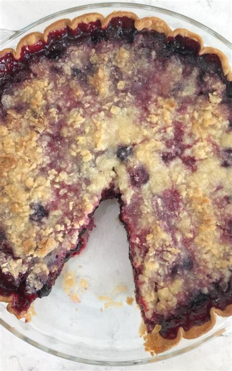 Simple Three Berry Pie with Crumb Topping - Recipe Girl®