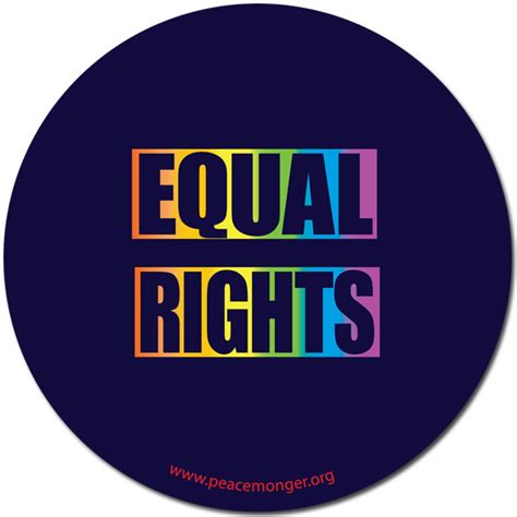 Equal Rights Rainbow Equal Sign Full Color Round Bumper Sticker