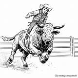 Bull Riding Coloring Pages  Free & Printable sketch template