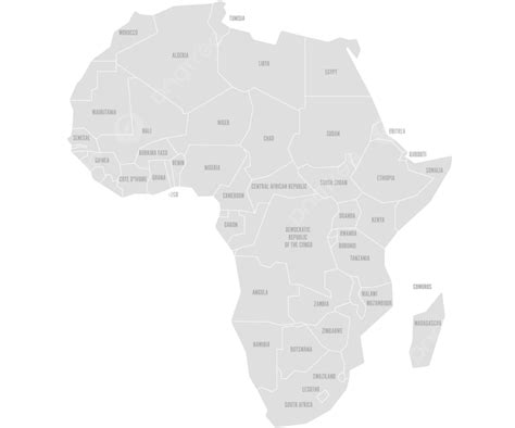 Political Vector Map Of Africaa Simplified Schematic Representation Vector, Atlas, Land, Simple ...