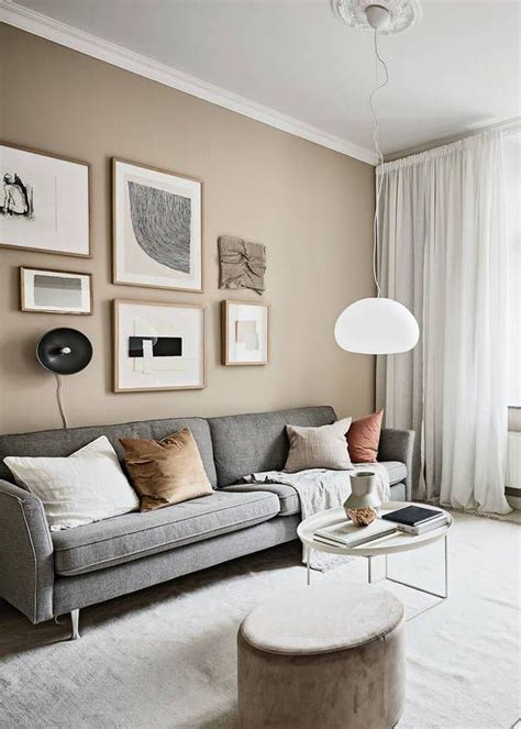 Small studio with beige walls - COCO LAPINE DESIGN | Beige living room ...