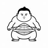 Cool Sumo Wrestling Coloring For Kids  Page sketch template