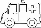 Easy Ambulance Coloring Page  ColoringAll sketch template