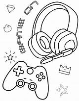 Gaming Coloring Pages PDF Printables Gamer  sketch template