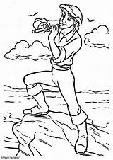Man Playing Flute coloring Page sketch template