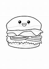 Cheeseburger Coloring Pages sketch template